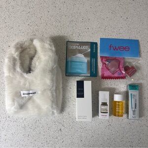 K-Beauty Skincare Set - TIRTIR | Ma:nyo | VT| Fwee Plus White Faux Fur Bag|Purse
